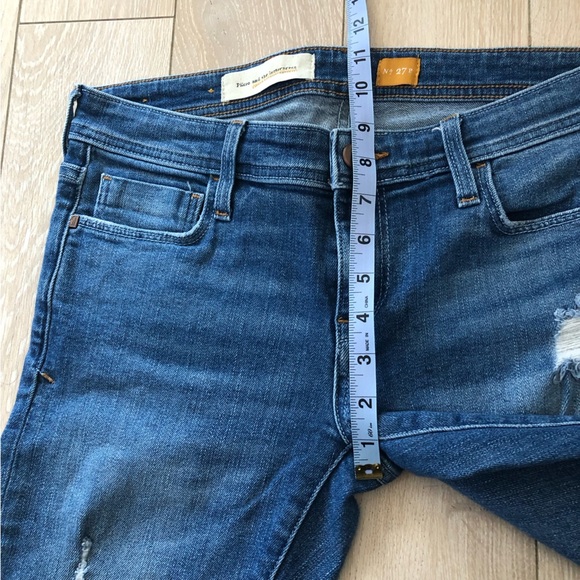 Anthropologie Pilcro and the Letterpress Distressed Low Rise Jeans Size 27P - Picture 7 of 13